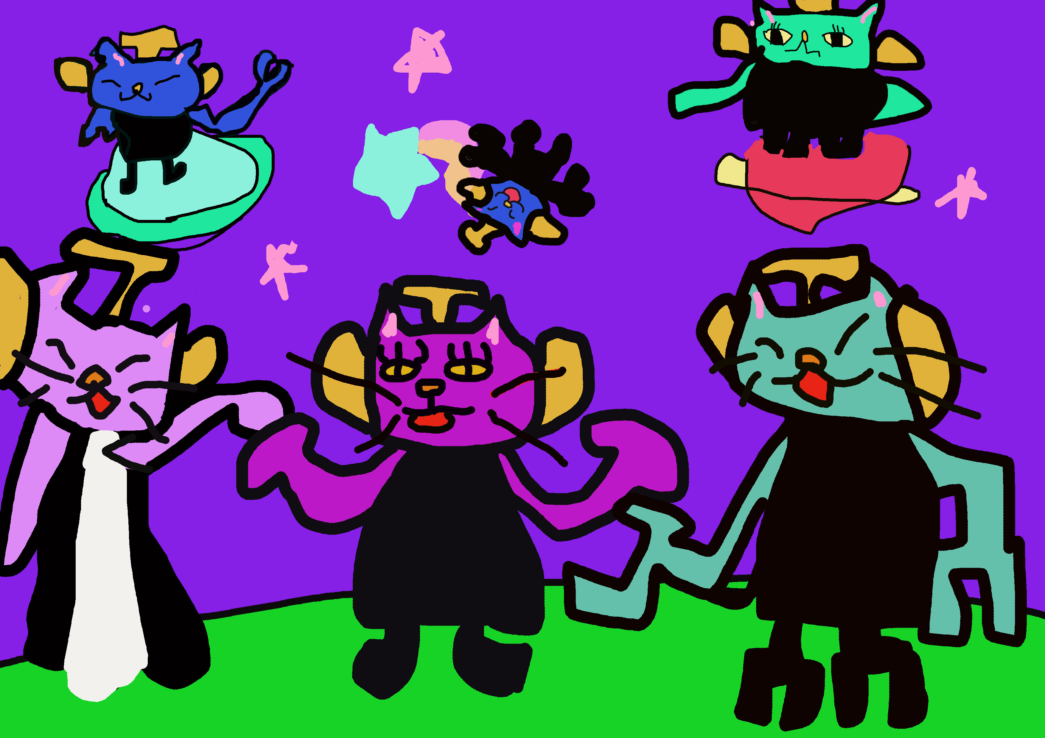 デザイン:猫の宇宙人ダンス